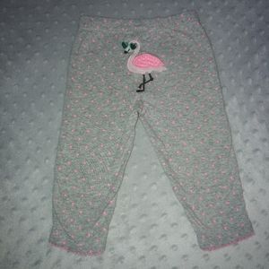 4/$20 Baby girl neon pink flamingo pants 9 months